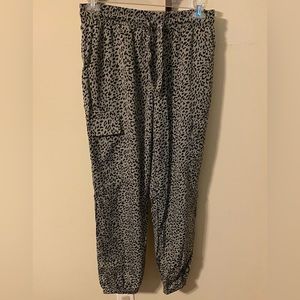 Animal Print Cargo Joggers NWOT